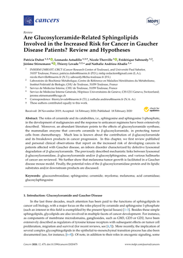 Are Glucosylceramide-Related Sphingolipids Involved in the Increased Risk for Cancer in Gaucher Disease Patients? Review and Hypotheses