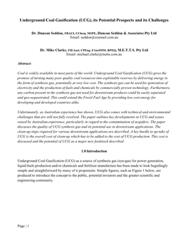 Cleaning Ucg Synthesis