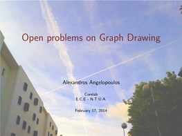 Open Problems on Graph Drawing