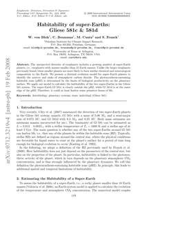 Habitability of Super-Earths: Gliese 581C and 581D