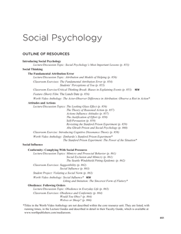 Social Psychology