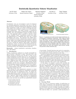 Statistically Quantitative Volume Visualization