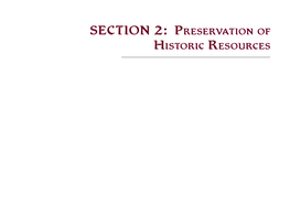 Preservation of Historic Resources PAGE LEFT INTENTIONALLY BLANK
