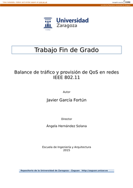 Balance De Tráfico Y Provisión De Qos En Redes IEEE 802.11