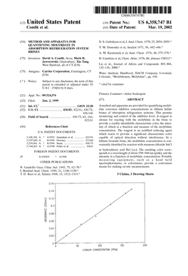 (12) United States Patent (10) Patent No.: US 6,358,747 B1 Condit Et Al