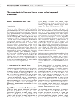 Biogeography of the Llanos De Moxos Roberto Langstroth Plotkin 183