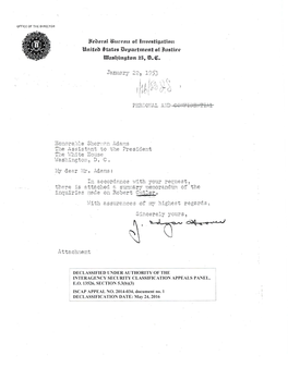 Summary Memorandum Regarding Robert Cutler