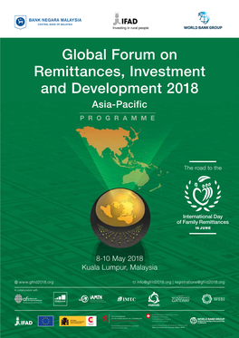 Global Forum on Remittances, Investment and Development 2018 Asia-Pacific PROGRAMME