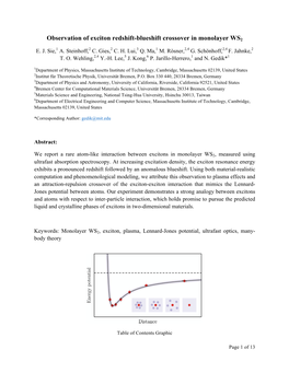 Observation of Exciton Redshift-Blueshift Crossover in Monolayer WS2