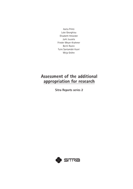 Assessment of the Additional Appropriation for Research