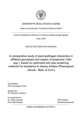 A Comparative Study of Plant-Pathogen Interaction In