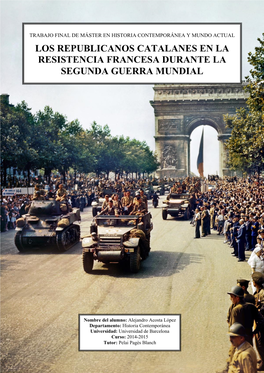 Resistencia Francesa Durante La Segunda Guerra Mundial