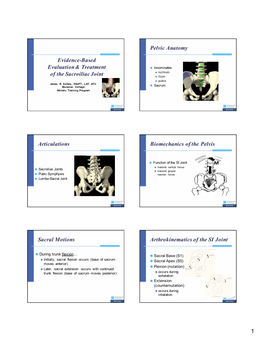 Sacroiliac Joint N Ischium N Ilium N Pubis James R