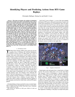 Identifying Players and Predicting Actions from RTS Game Replays