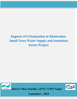 Impacts of Urbanization in Khairenitar Small Town Water Supply and Sanitation Sector Project