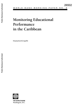 Monitoring Educational Performance in the Caribbean / Emanuela De Gropello