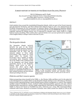 The Kerguelen Islands Fisheries and Their Resource Species