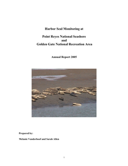 Harbor Seal Annual Report 2005