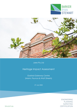 Heritage Impact Assessment