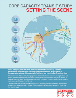 CORE CAPACITY TRANSIT STUDY SETTING the SCENE BART Caltrain MUNI