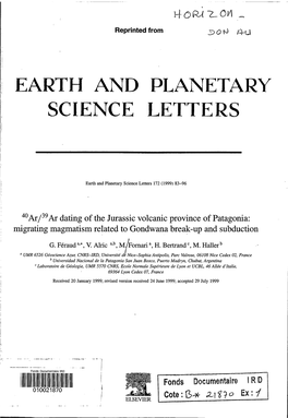 40Ar/39Ar Dating of the Jurassic Volcanic Province Of