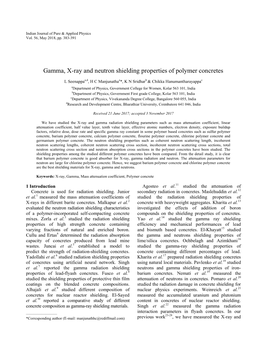 Gamma, X-Ray and Neutron Shielding Properties of Polymer Concretes