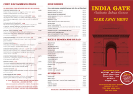 Takeaway Menu