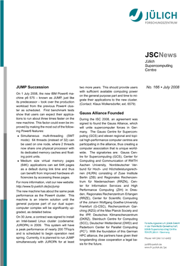 JSC News No. 166, July 2008