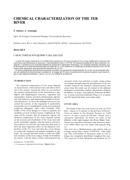 Chemical Characterization of the Ter River