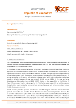 Zimbabwe Country Profile Draft June 2016