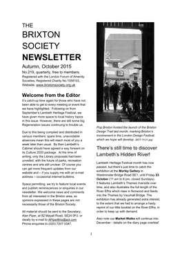 October 2015 No.219, Quarterly, Free to Members