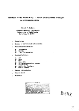 Strontium-90 and Strontium-89: a Review of Measurement Techniques in Environmental Media