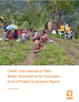 CARE International in PNG Better Governance for Education End of Project Evaluation Report