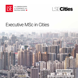 Executive Msc in Cities