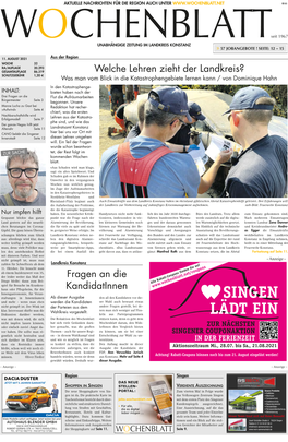 Singener Wochenblatt Vom 11. August 2021