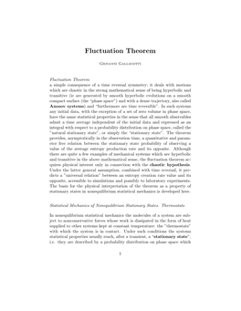 Fluctuation Theorem