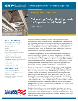 Calculating Design Heating Loads for Superinsulated Buildings