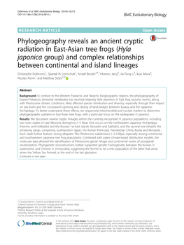 Phylogeography Reveals an Ancient Cryptic Radiation in East-Asian Tree