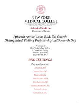 Delguercio Day Proceedings 2018