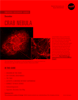 Universe Discovery Guides: December — Crab Nebula