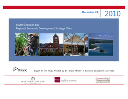 Blue Mountains – Collingwood - Wasaga Beach – Clearview Regional Economic Development Strategic Plan 1 July 2010