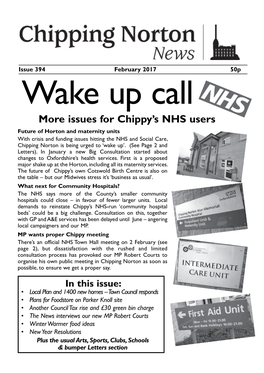 Issues for Chippy's NHS Users