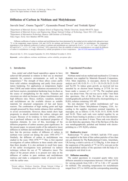 Diffusion of Carbon in Niobium and Molybdenum