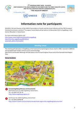 Information Note for Participants