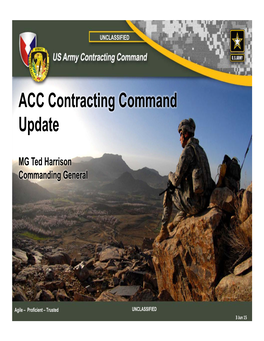 ACC Contracting Command Update