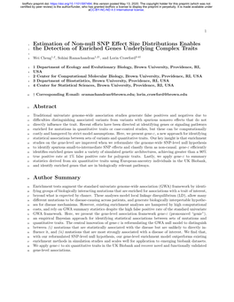 Estimation of Non-Null SNP Effect Size Distributions Enables the Detection