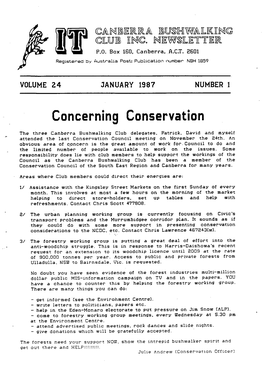 Concerning Conservation