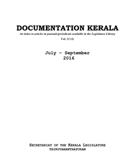 Documentation Kerala