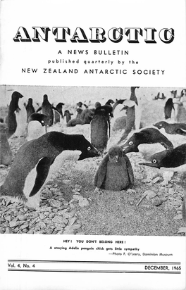 A News Bulletin New Zealand Antarctic Society