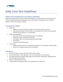 Fatty Liver Diet Guidelines
